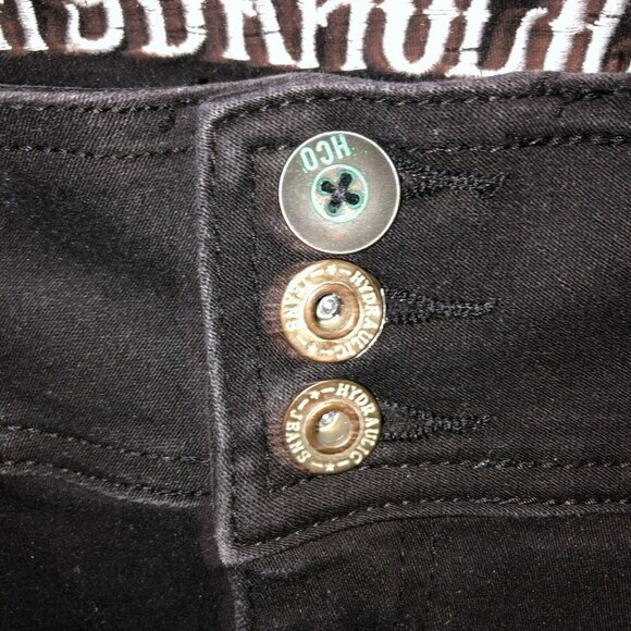 Hydraulic Womens Size 8 Black Nolita Stretch 3 Buttons Curvy Ankle Skinny Jeans - Picture 6 of 11